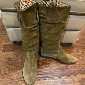 Tall suede boots .16 inch calf